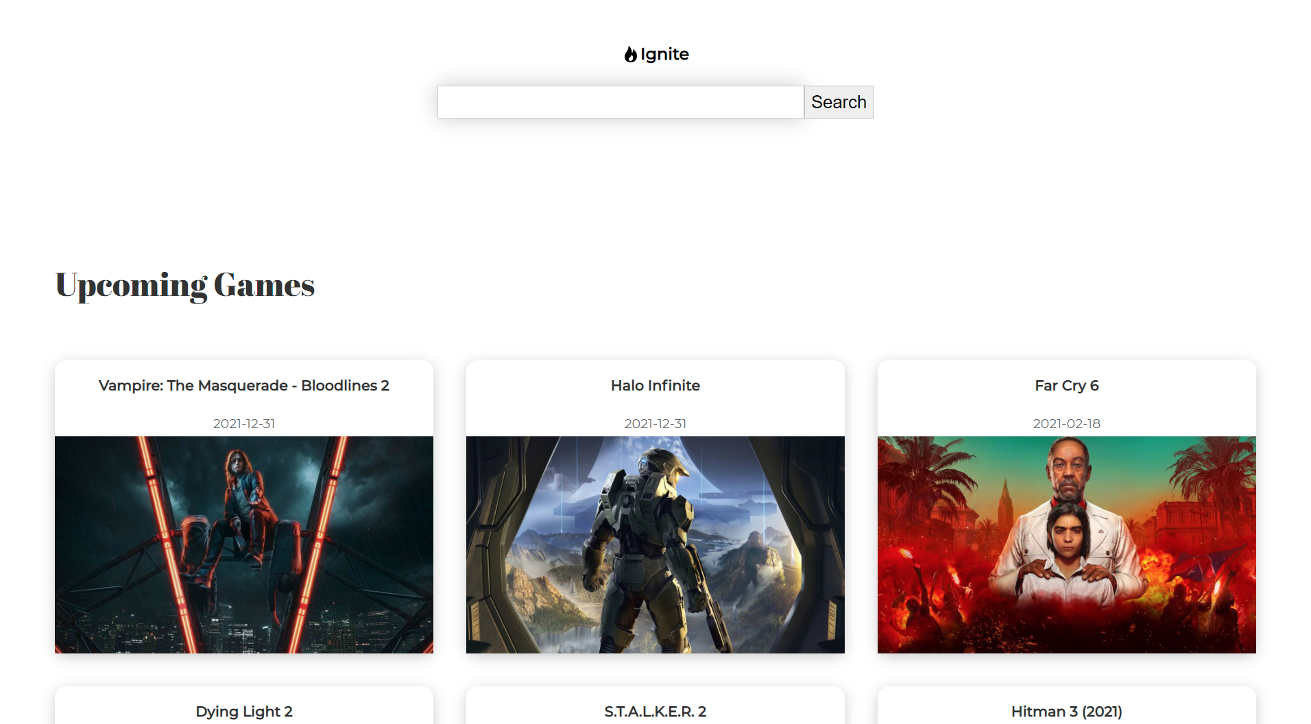 Ignite Game Search